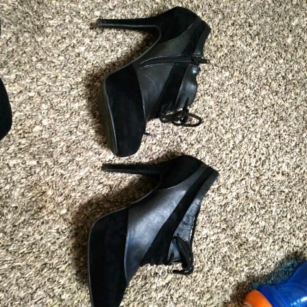Bamboo bootie heels